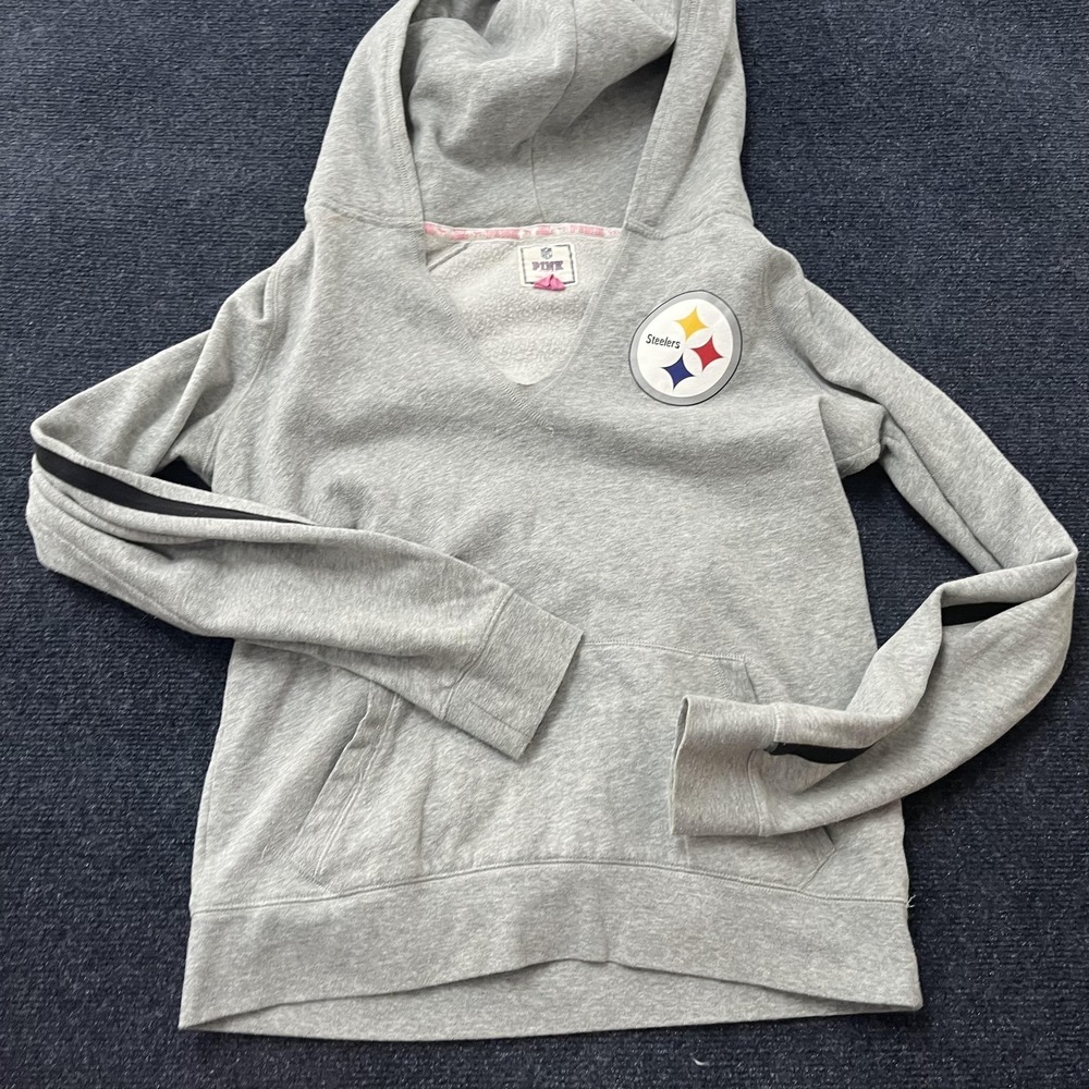 Vintage Y2K Pittsburgh Steelers PINK Hoodie Womens Small Glam Girly NFL Football